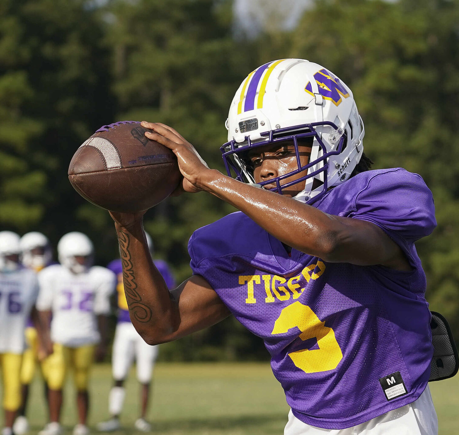 Wilson High School football practice